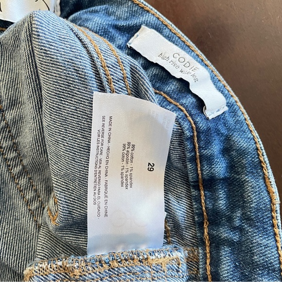 SAM EDELMAN Codie Jean 29 Blue High Rise Wide Leg 70’s Retro Style Hippy Flare - Picture 9 of 14